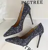 M dress Shoes Glitter Rhinestones Women Pumps Crystal Bowknot Satin Sandals Summer Transparent Shoes High Heels Party Prom Desig 5