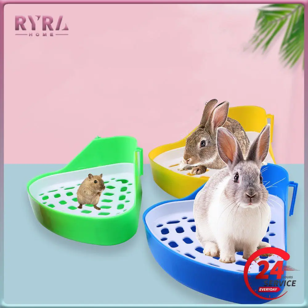 Pet Rabbit Toilet Può Essere Fisso Pet Special Triangle Lettiera Per Coniglio Totoro Porcellini D'India Scoiattoli Clean Lettiera Vassoi Strumento