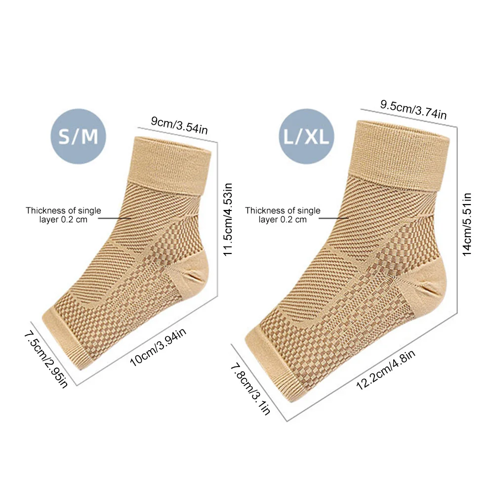 Ankle Brace Compression Sleeve Plantar Fasciitis Sock Arch Support Foot Bandage for Achilles Tendonitis Joint Pain Relief 1 Pair fitness ankle straps ankle straps ankle support compression socks ankle wrist cuffs ankle socks ankle support brace