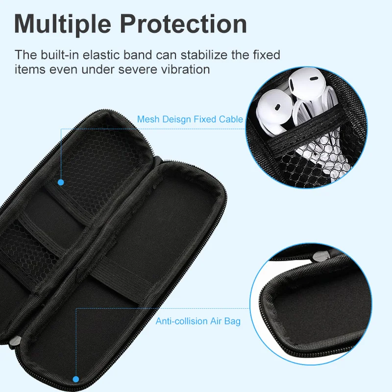 1PC Black EVA Hard Shell Pencil Case Protective Storage Case Carrying Box  For Pen Earphone Pen Stylu Organize Case 21x7.5x2.8cm - AliExpress