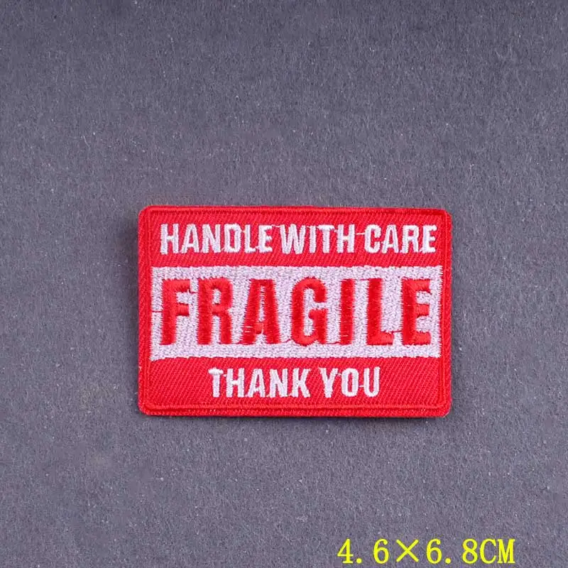 Description Picture 4 of itemEmbroidery Patch Warning signs Patches For Clothing DIY Nuclear Stripes Iron On Patches On Clothes STALKER Badges On Backpack