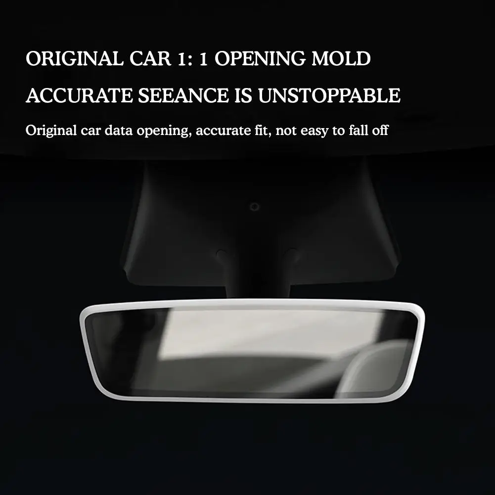 Tesla Y Rearview Mirror Protector Trim Silicone Decor Frame Protection Cover Strip