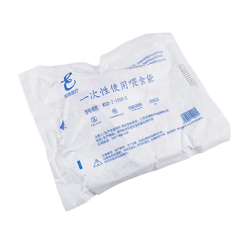 1000ml Medical Plastic Feeding Bag Enteral Nutrition Supply Bag Nasal Feeding Nutrient Gravity Pump Transparent Tube