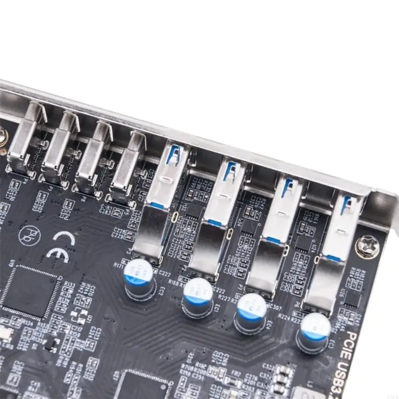 N3UD PCIe USB 3.2 Gen2 Card 8 Port 4X Type USB C 4 A Expansion Card 10Gbps C PCIe PC Internal Hub