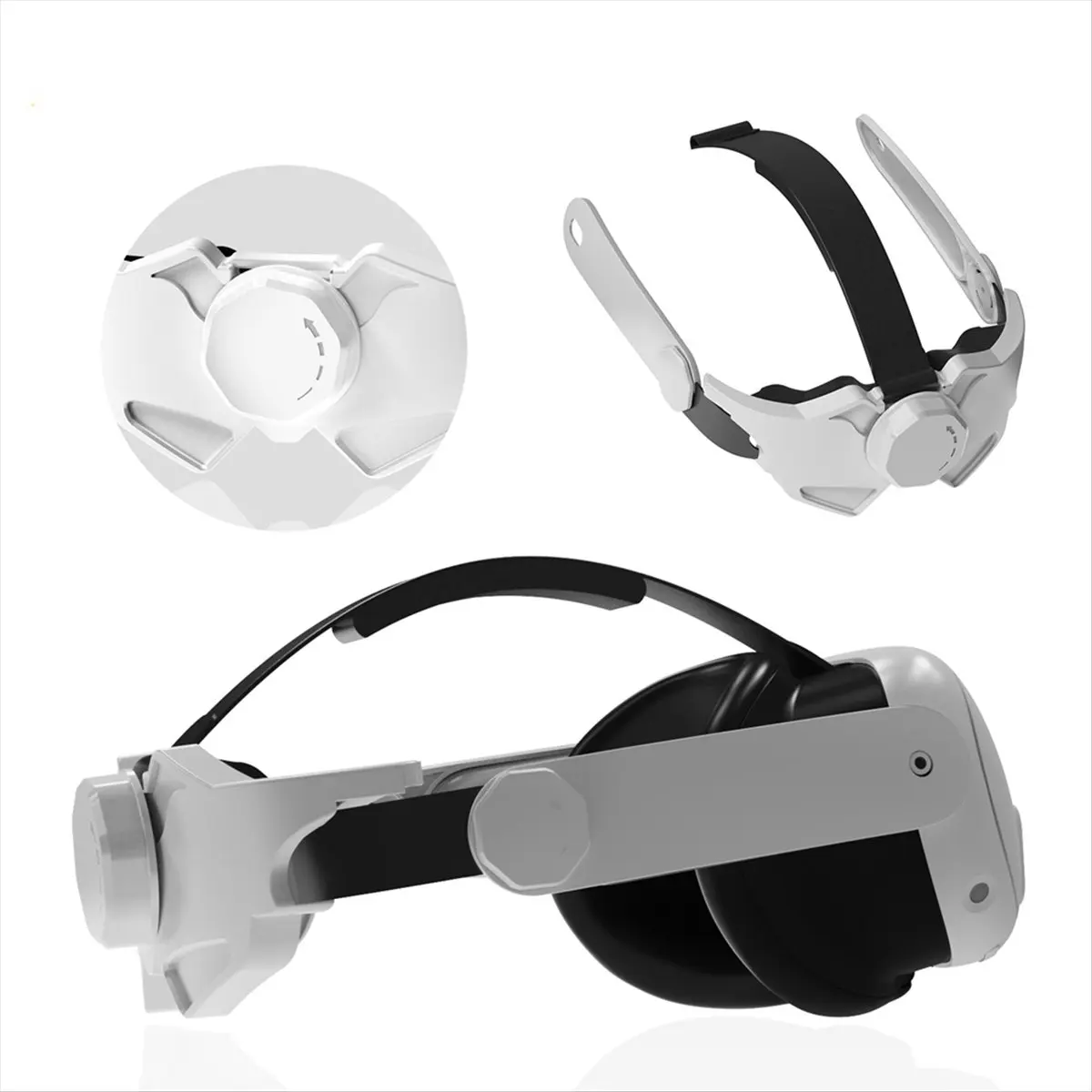 【시즌 세일】 메타 퀘스트3 VR 글래스 및 조절 가능한 헤드셋에 적합 다각도 조절 가능한 헤드셋 게임용 VR 마스크