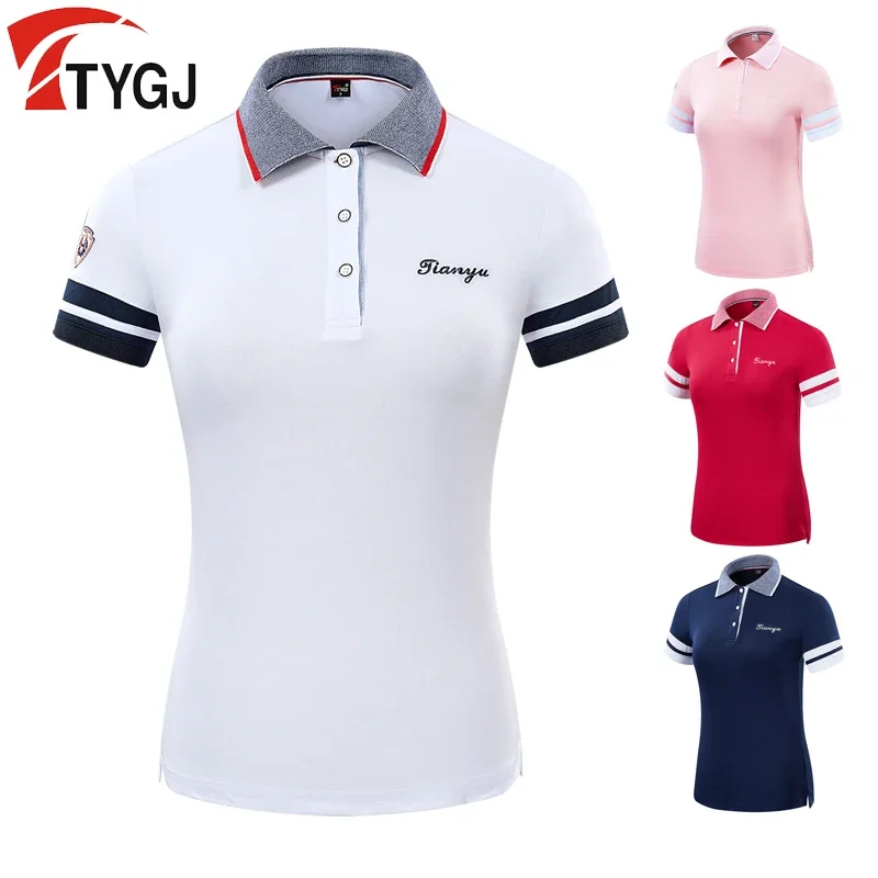 Women Golf Clothing Summer Women Shirt Slim Fit Sports Ball Suit Breathable Short Sleeve Trainning T Shirts