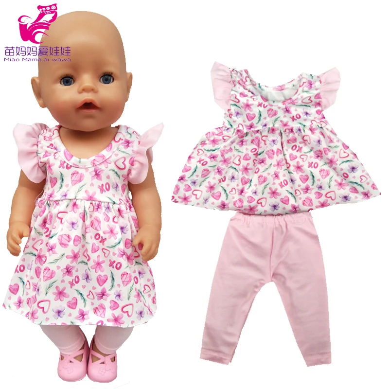 43cm New Born Baby Doll Clothes Rompers for 17 Inch Baby Bona Doll