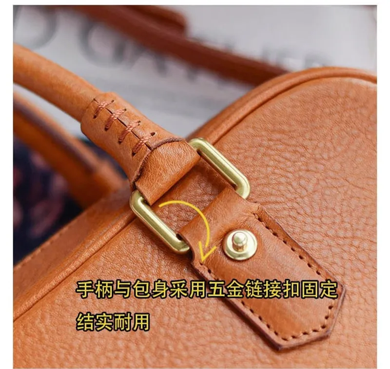 Pndme hochwertige erste Schicht Rindsleder Damen handtasche einfache Mode Luxus weiche echte Rindsleder weibliche Schulter Umhängetasche – Detail 12