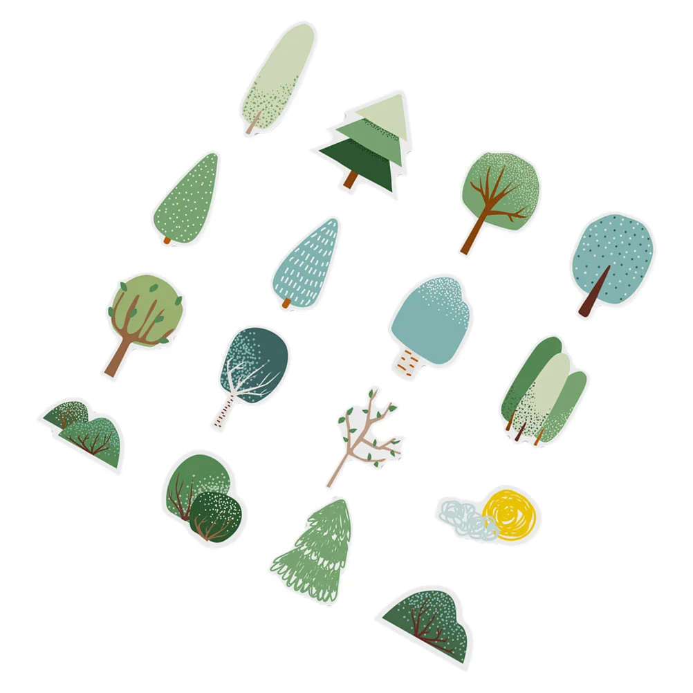 

16pcs Tree Modeling Fridge Magnets Decals Tree Shape Whiteboard Magnets