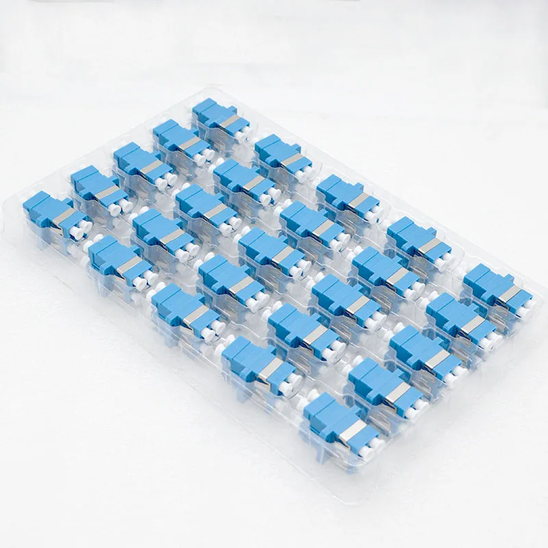 

200PCS New Fiber Optic Connector Coupler LC PC-SM Singlemode Duplex Adapter Flange Telecom Cheap Wholesale to Russia