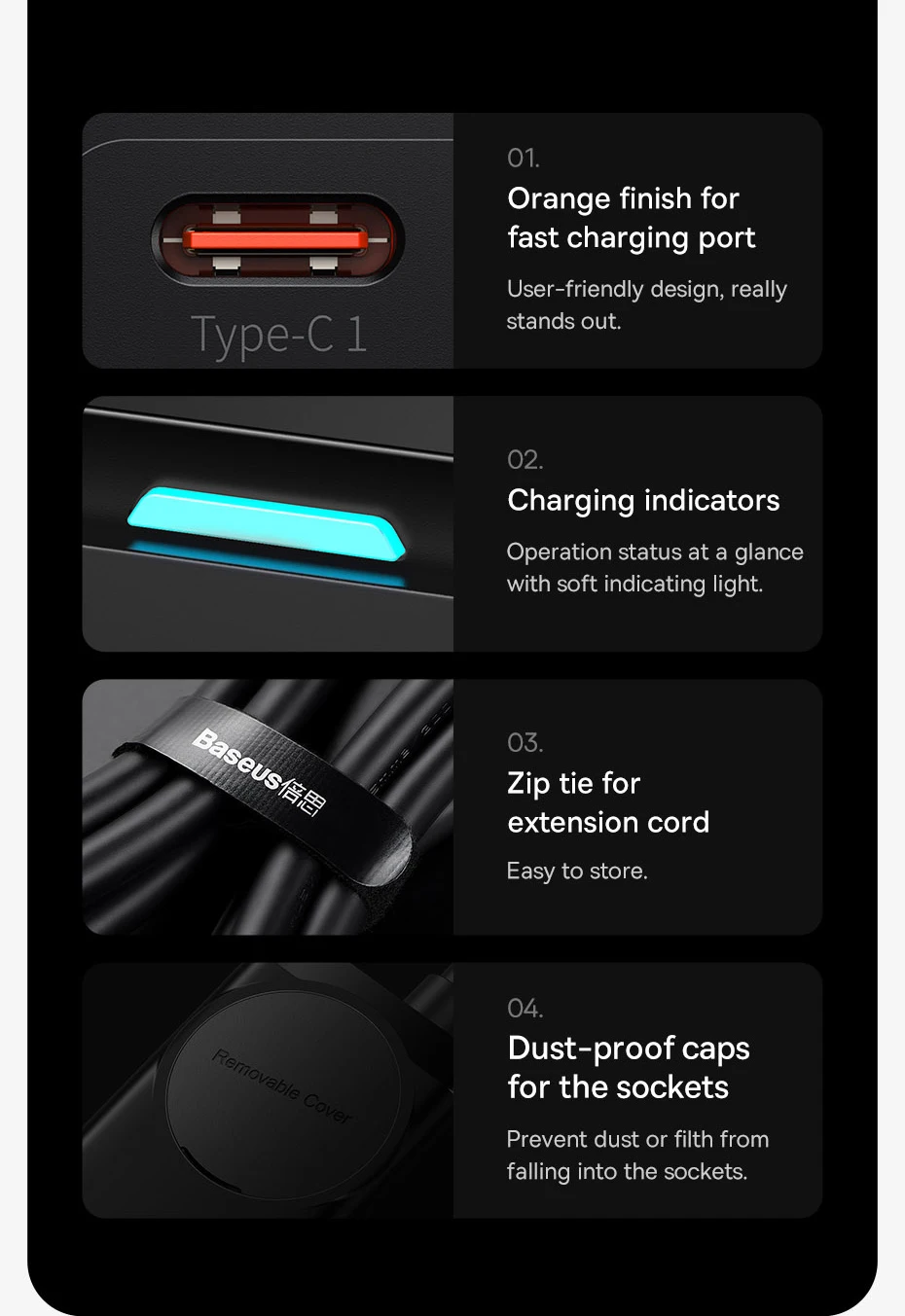 100W GaN3 Pro USB Charger Desktop Power Strip Charging Station Type C PD QC Quic