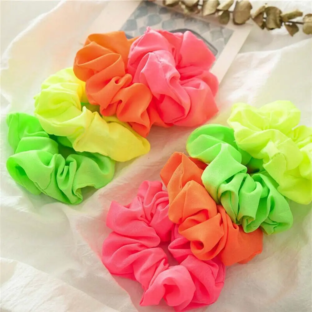 

Hair Accessories Women Girls Neon Colour Hair Bands Ponytail Holders Elastic Hair Ties Children Hair Rope Headband