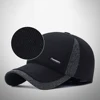 New Warm Mens Winter Wool Baseball Cap Anti-Cold Warm Duck Tongue Cap Middle-Aged And Elderly Thickened Warm Hat For Outdoor 3