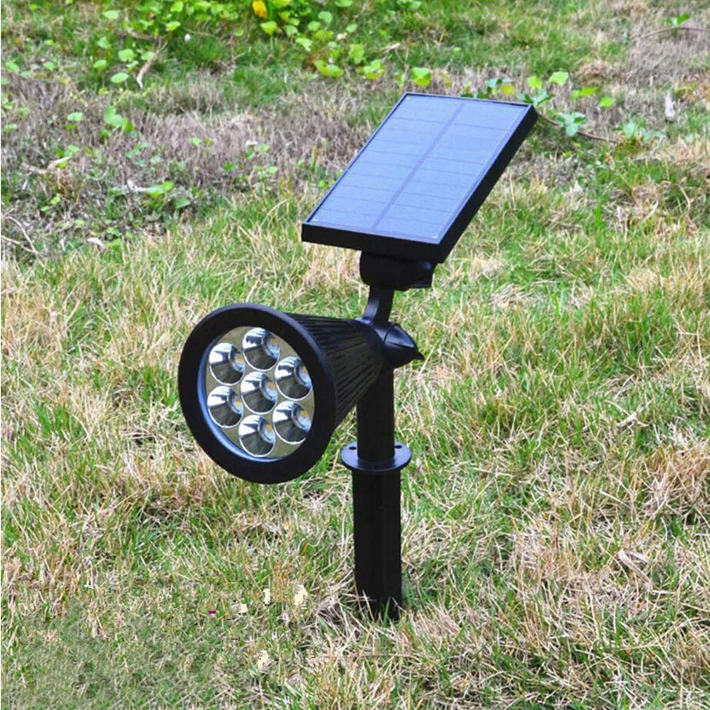Outdoor Waterproof Solar Spotlights Warm White Tree-shooting Landscape Lights Garden Rain-proof Lawn Led Ground Plug-in Lamps