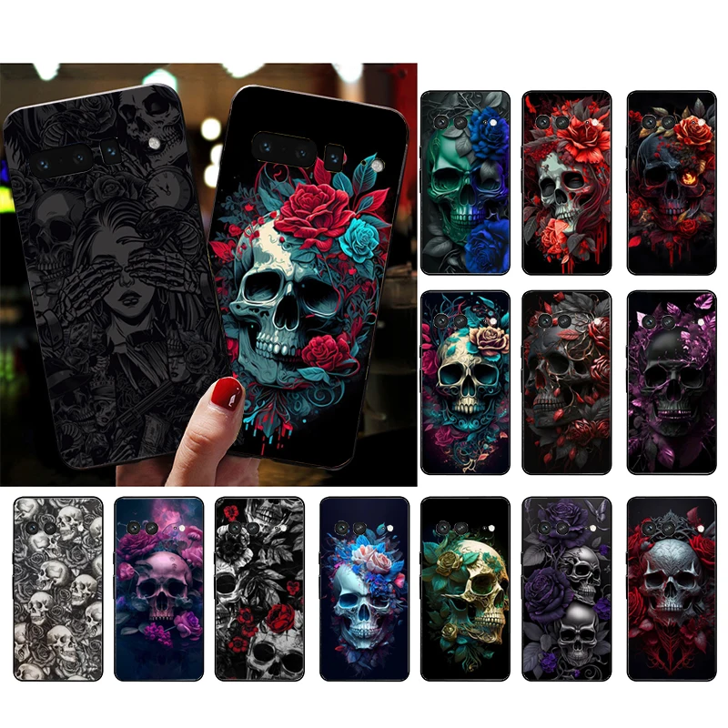 

Skull Rose Art Phone Case For Google Pixel 8 7 Pro 7A 7 6A 6 Pro 5A 4A 3A Pixel 4 XL Pixel 5 6 4 3A XL