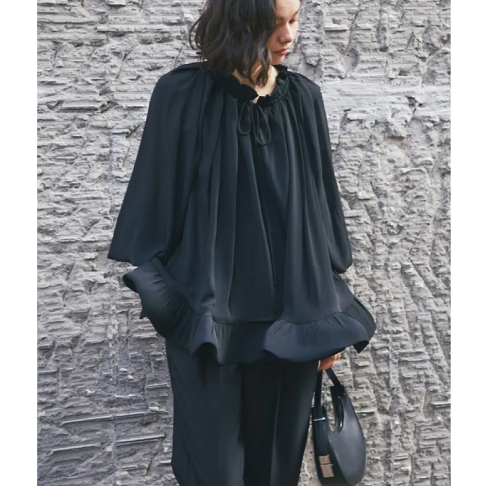 

Multiplication autumn and winter new women's lace up long sleeved women's loose casual shirt top
