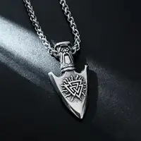 HNSP Odin Viking Rune 316L Stainless Steel Pendant Necklace For Men Chain Jewelry Accessories - Image 3
