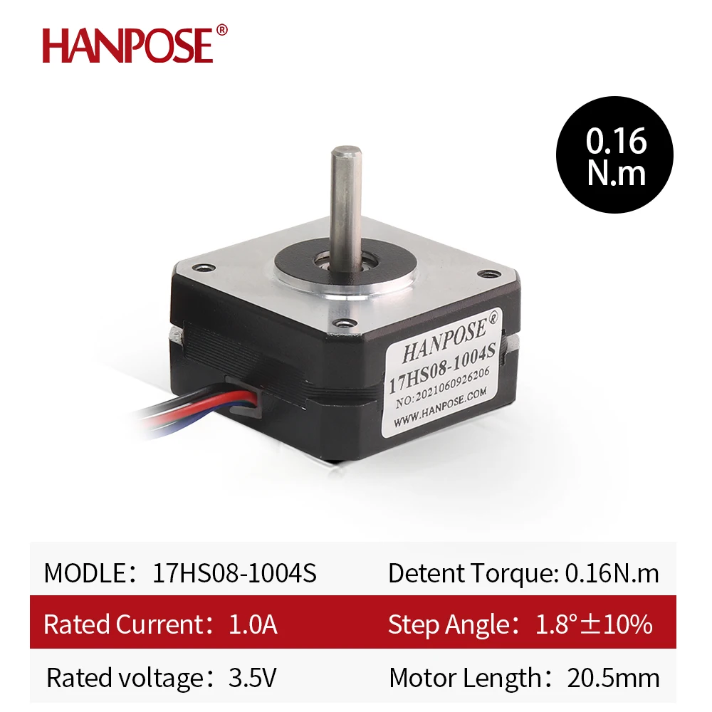 Nema 17 Stepper Motor 17HS08-1004S 20mm 1A 16Ncm(22oz.in) 4-lead For DIY 3D Printer CNC For Stepper Motor