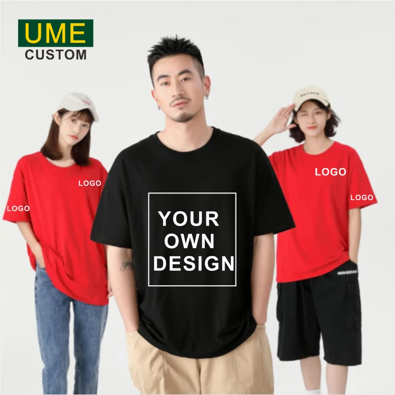 

High Quality Causal Cotton T Shirt Custom Logo Embroidery Summer 11 Color Men And Women Clothing Print Brand Design Text 2023