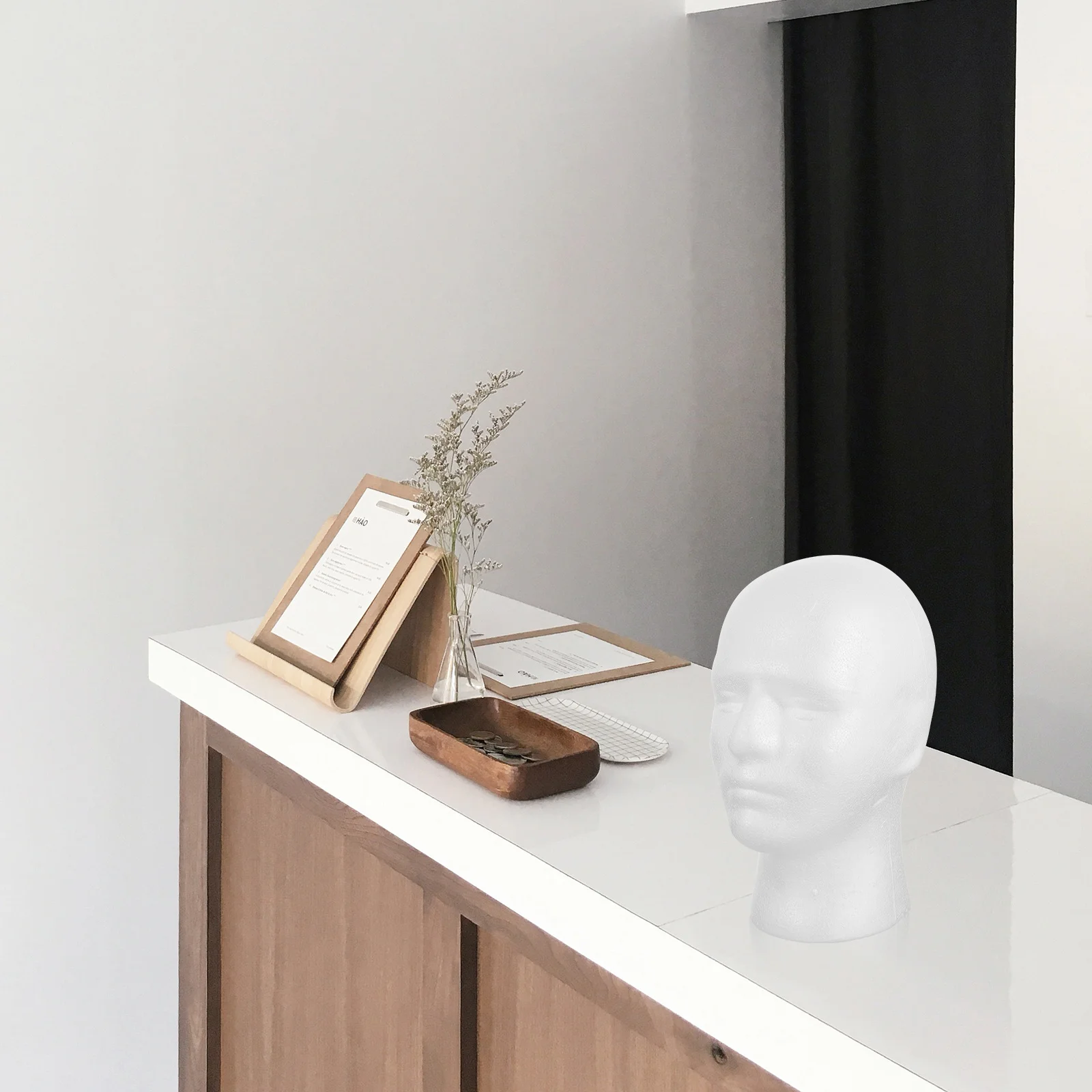 Foam Mannequin Head Mannequin Stand Display Model Foam Heads Male Hat Men Holder Manikin Maniquins Practical Show Hair Manican Bald Froth Size