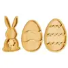 Wooden Pallet Candies Nuts Fruits Serving Tray Easter Bunny Wooden Pallet Tray for Candies Fruits Oak Wood Craft for Jewelry 5