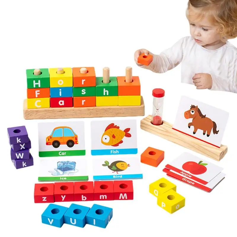 

Shape Stacker Math Learning Game Preschool Spelling Puzzles Educational Toys Montessori Math Game For Boys Girls Early Learning