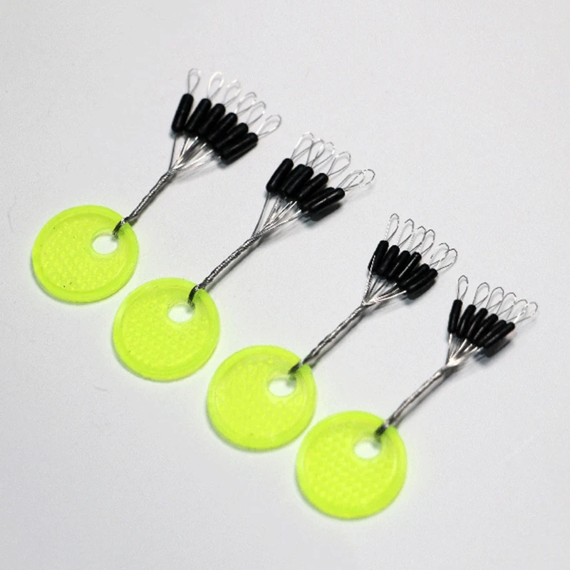 60 stop floats en silicone pour pêche à la carpe - 10 groupes de stoppeurs ovales et ronds