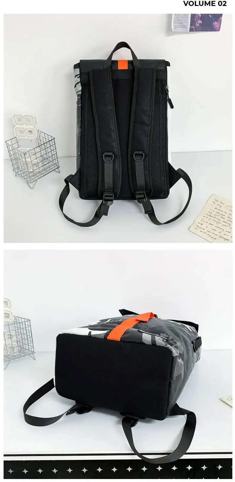 Koreanischer Stil, trendiger Outdoor-Reise-Casual-Sport-Doppelrucksack für Männer mit High-End-Gefühl – Detail 10