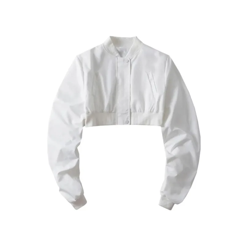 

Женская короткая бейсбольная куртка TrafCasual с высокой талией