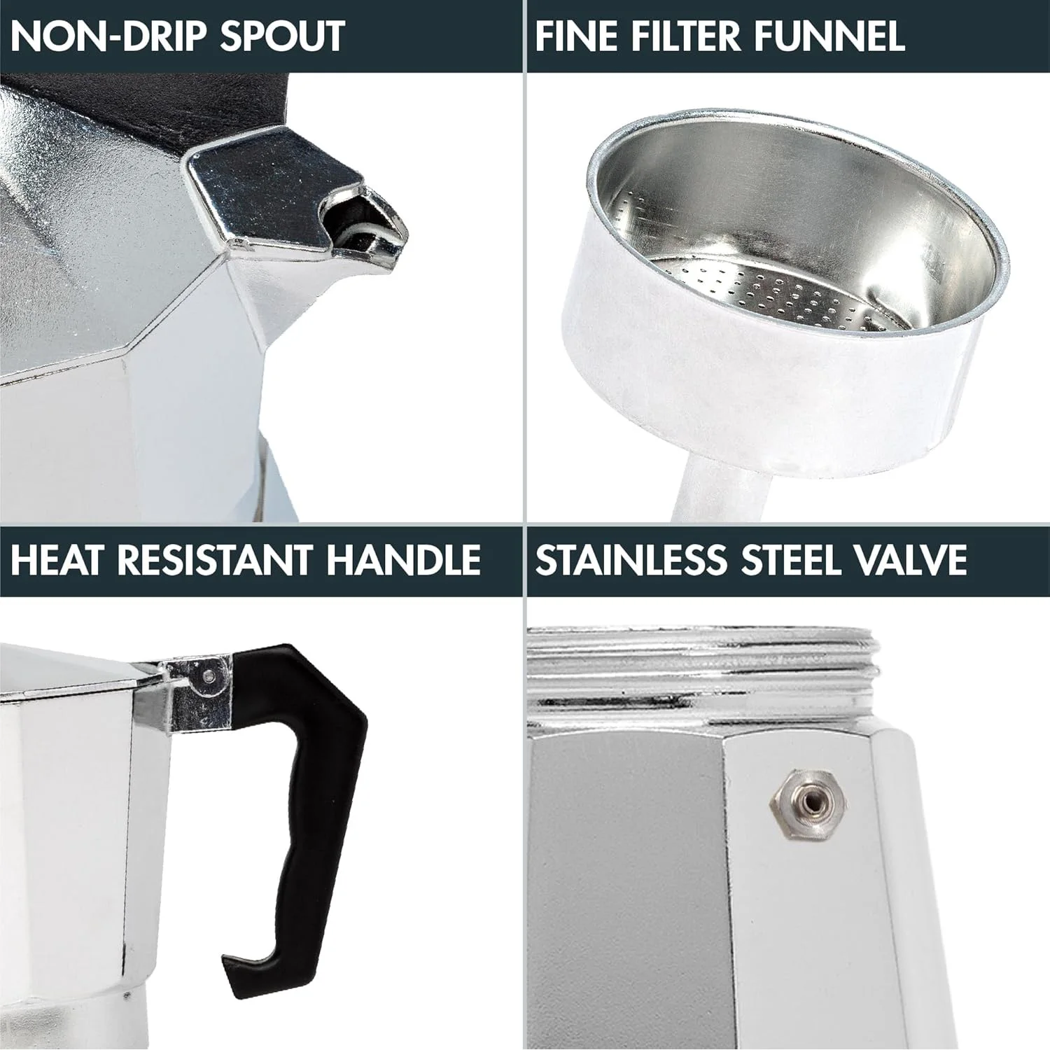 إناء موكا فاخر ألومنيوم