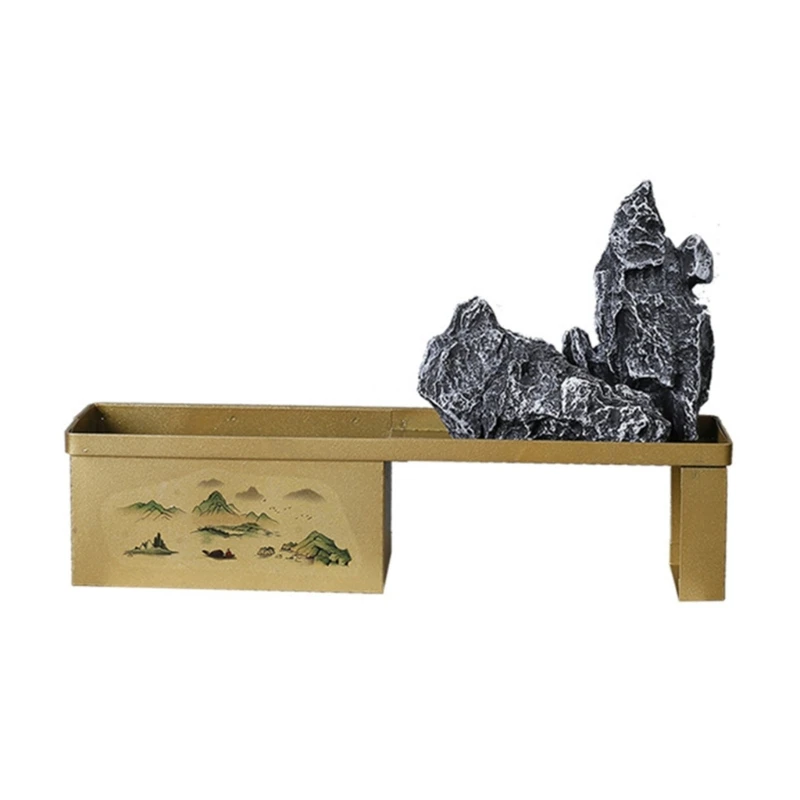 

Zen Garden Desk Artificial Bonsai Tree, Rockery Statue Meditation Zen Gift Kit, Home Desk Accessories-Meditation Gift