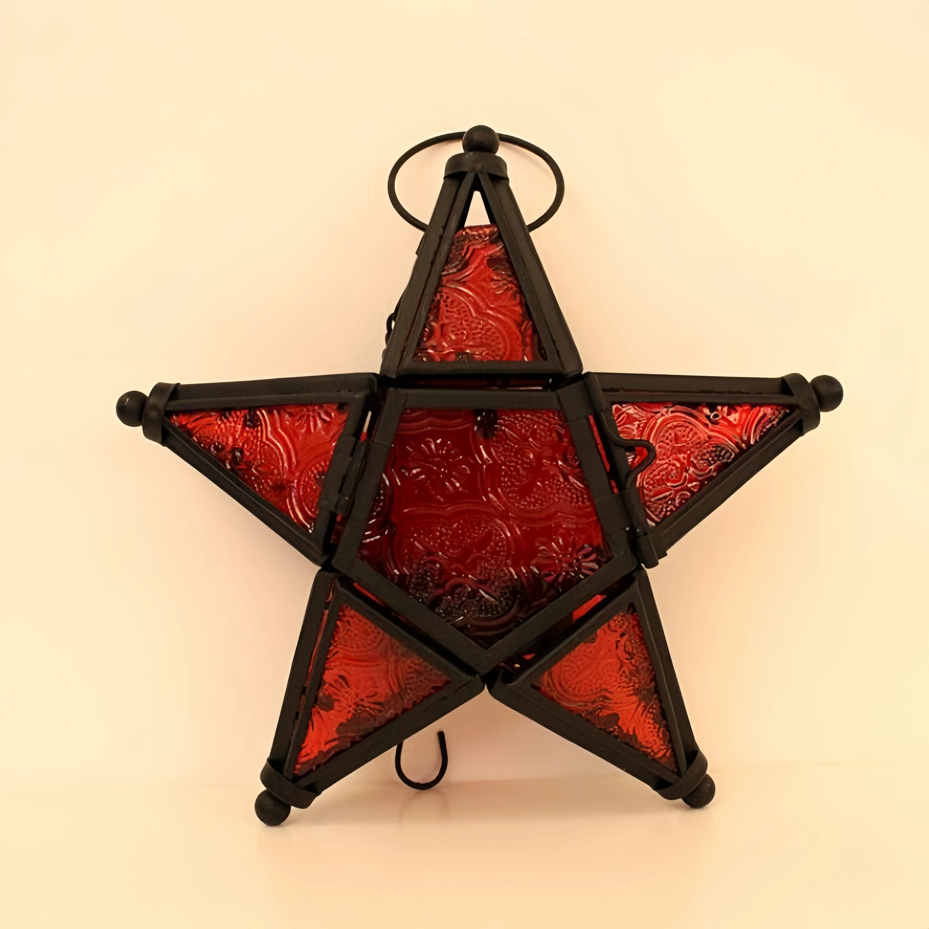 Nordic Style Creative Retro Hanging Star Lantern Hurricane Candleholder Garden Courtyard Ornaments Glass Candlestick - Image 5