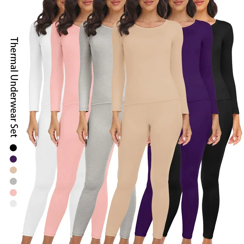 Thermal Underwear Women Long Johns Base Layer Cold Weather Top Bottom Women's Underwear Set