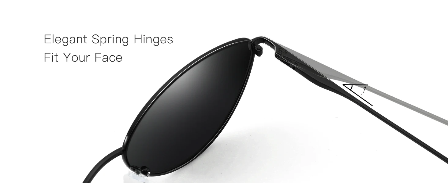 BLUEMOKY Damen-Mode-Sonnenbrille, polarisiert, UV400-Schutz, Frühling, Sommer, Metall, Katzenauge, für Urlaub, Party, leicht – Detail 6