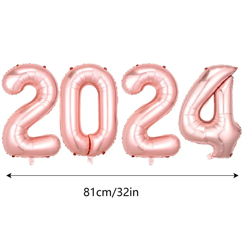  2024 Balloons Rose Gold 40inch 2024 Balloon Numbers