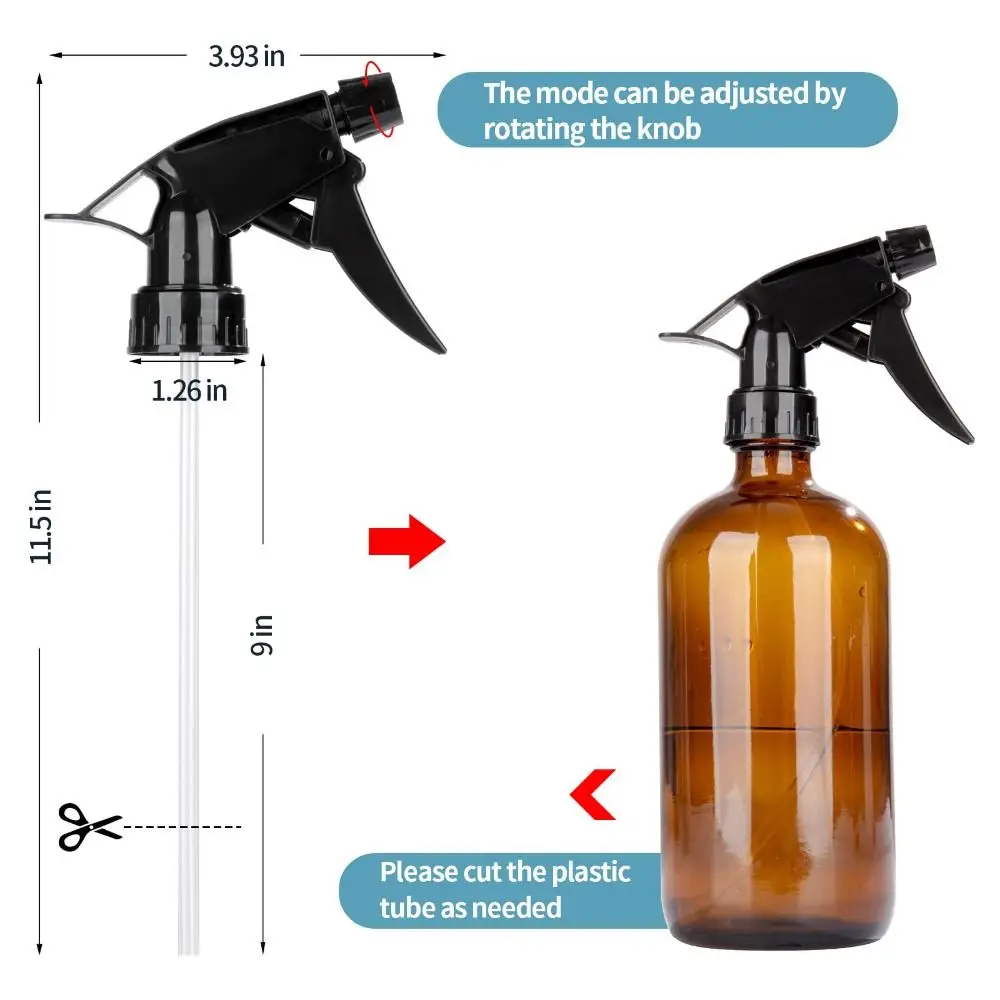 Watering Nozzle Water Sprayer 4pcs Adjustable Spray Bottle Nozzles replaceable Heavy Duty Bottle Spray Nozzle Leak Proof Mist Water Chemical Cleaning