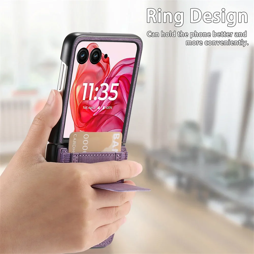 Retro Leather Wallet Phone Case with Card Holder and Protective Cover