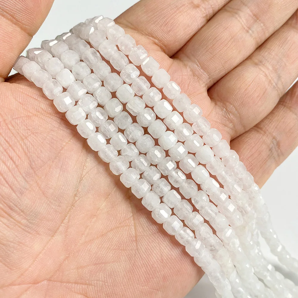 5mm facettierte Würfel Perlen Naturstein quadratische Abstand halter Perlen Zubehör für Schmuck Perlen machen DIY Charms Großhandel – Detail 6