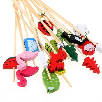 50/100pcs Beads Food Christmas Picks Dessert Buffet Fruit Salad Fork Cake Muffin Party Vegetable Sticks Cocktail Toothpicks 1