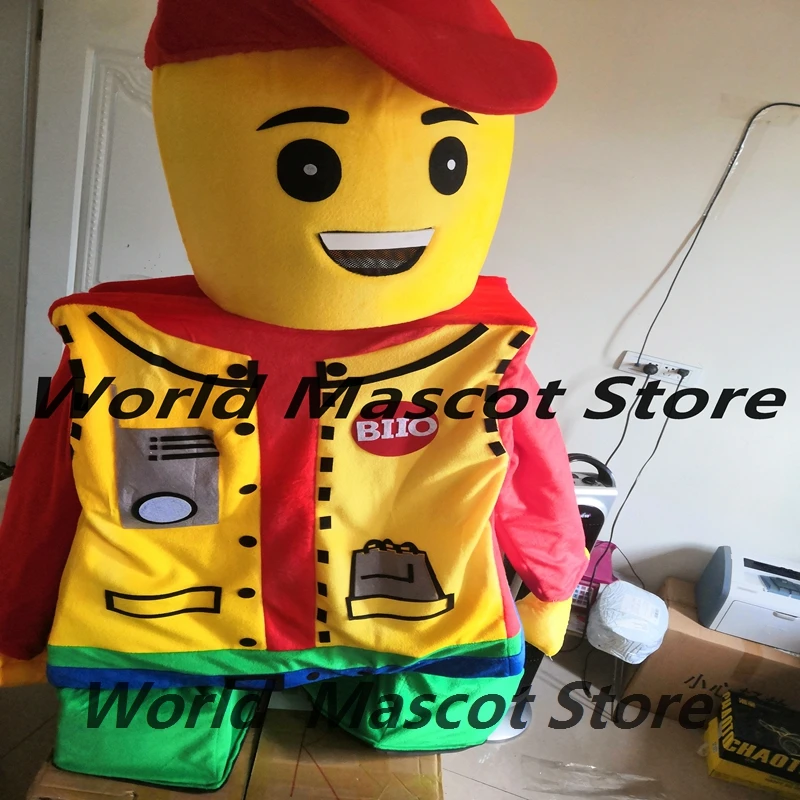 

My World Game Doll Mascot Costumes Building block Game Cosplay Costume Halloween Character Mask Party Birthday Furry Apparel