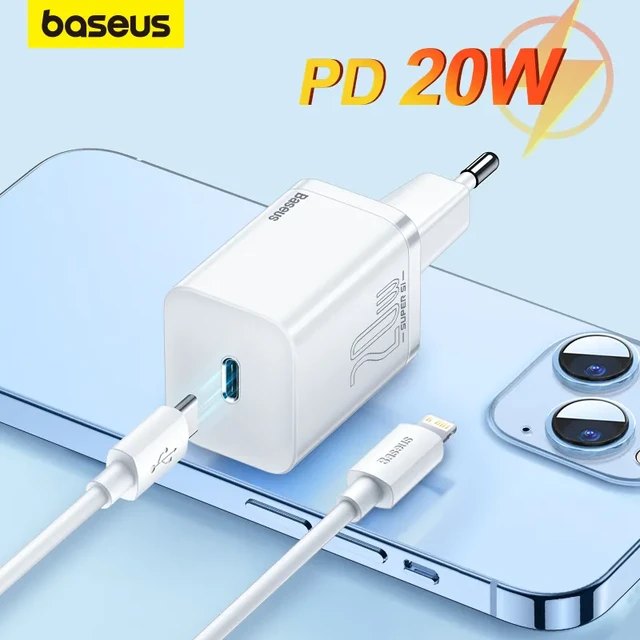 Baseus-cargador USB tipo C portátil, dispositivo de carga rápida, 20W,  compatible con iPhone 15, 14