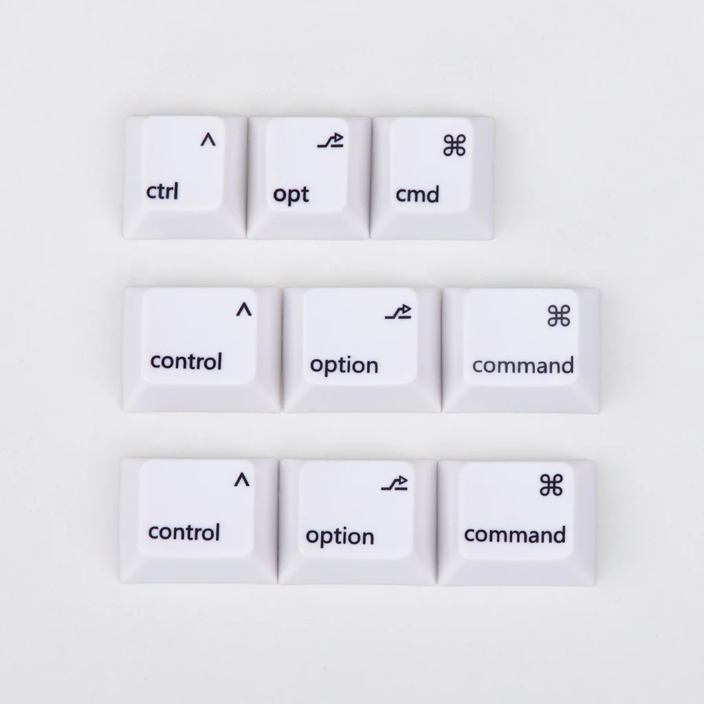 Pbt keycaps mac compatible kit mx style keycaps 9 keys ctrl opt cmd