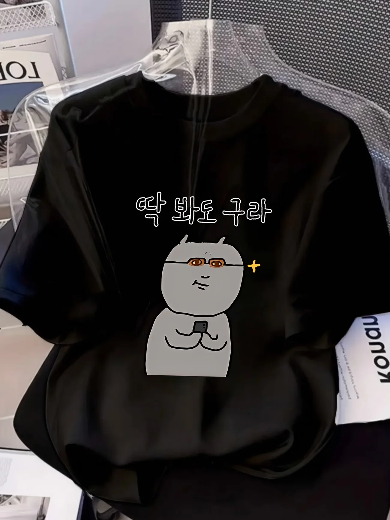 Korean Style Funny Cat Graphic T Shirt Women Men Summer Casual Short Sleeve Crew Neck Loose Tee Harajuku Kawaii Letter Print Top 6