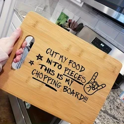 Engraved Bamboo Cutting Board with Humorous Design - 296x193x12mm