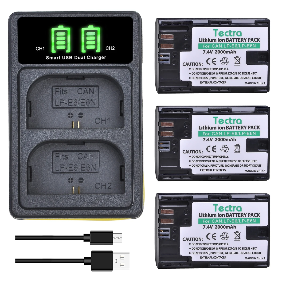 Kastar Battery & Charger Kit For Canon LP-E6/LP-E6N - 2950mAh For 5D 6D 7D 60D 70D 80D Cameras 4 thumbnail image