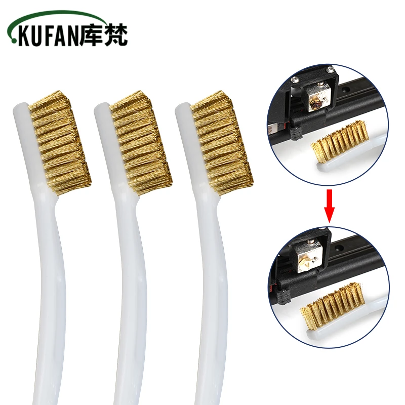 

2Pcs Steel Copper Wire Nozzle Brush Cleaner For Cleaning Nozzle /Heating Block /Hotend Hot Bed Cleaner derusting Part
