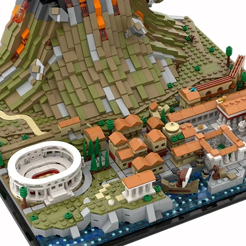 Moc Building Bricks Street View Model Vesuvius Pompeii Volcano ...