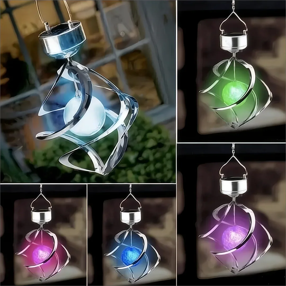 Solar Wind Chime Pendant Light 1pc Outdoor Garden Decorative Light Outdoor Garden Decoration Solar Light For Patio Cou solar garden light