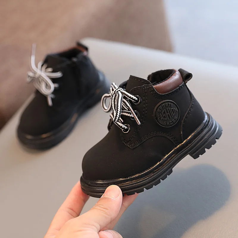 Motorcycle Style Baby Boots Spring Autumn Toddler Shoes Infant Outdoor First Walkers Baby Boy Girl Soft PU Leather Ankle Boots 3