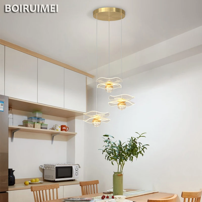 

Modern Led Chandelier Lighting Bedroom Bedside Aisle Background Acrylic Pendant Lamp Home Deco Hanging Celing Light Fixtures
